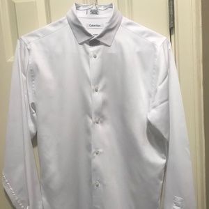 Calvin Klein Boy's White Dress Shirt - Size 20